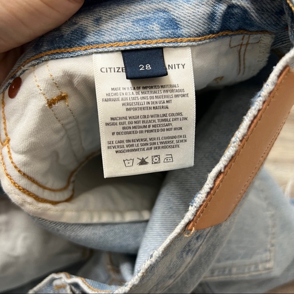 Citizens Of Humanity Light Blue High Waist Women Shorts - Picture 6 of 8